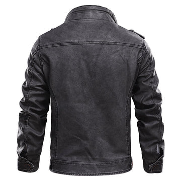 Mason | Modern Leather Biker Jacket - Valereo