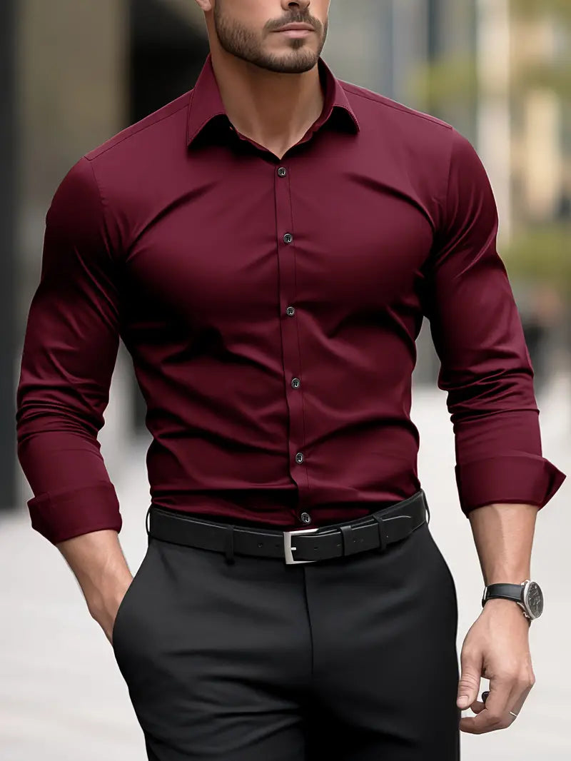 Mason | Refined Slim-Fit Button-Up Shirt - Valereo