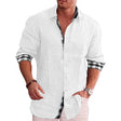 Mason | Stylish Linen Contrast-Trim Shirt - Valereo