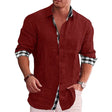 Mason | Stylish Linen Contrast-Trim Shirt - Valereo
