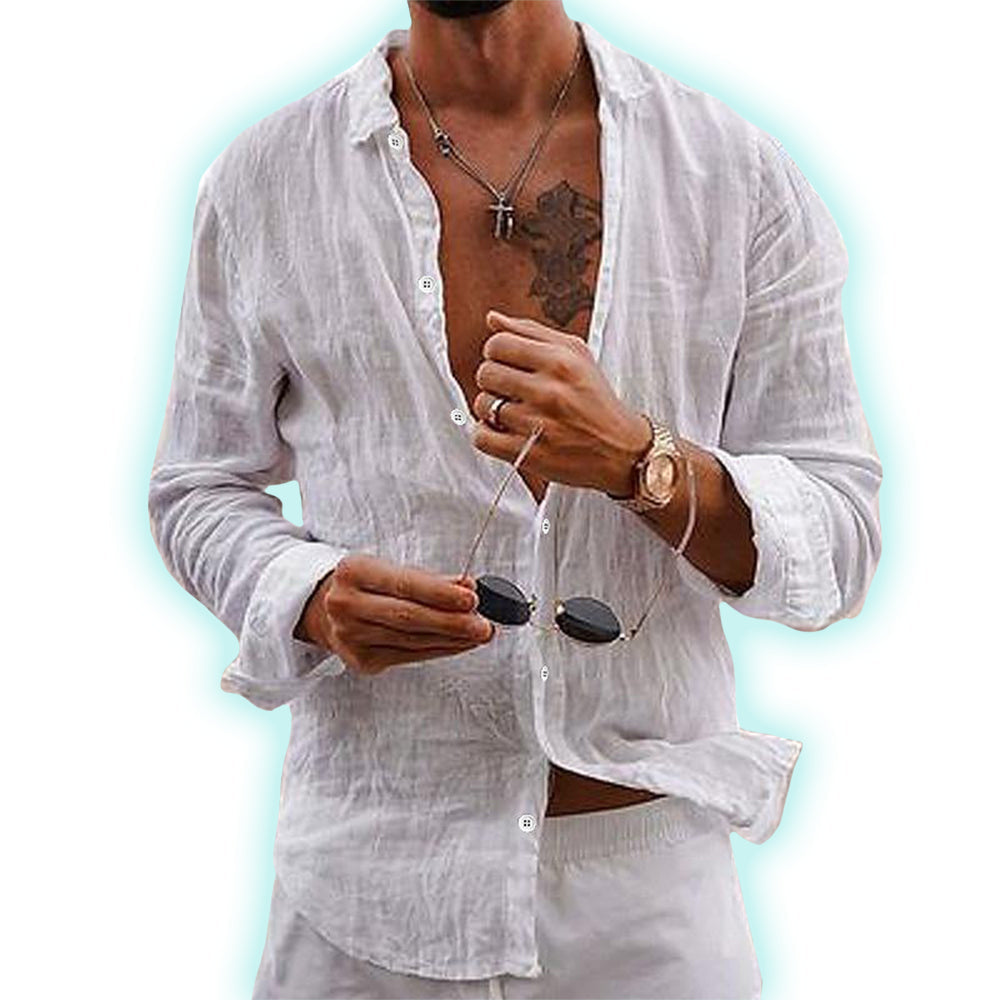 Matthew | Breathable Linen Button-Up Shirt - Valereo