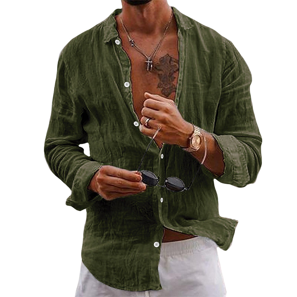 Matthew | Breathable Linen Button-Up Shirt - Valereo