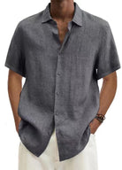Matthew | Breathable Linen Short-Sleeve Shirt - Valereo