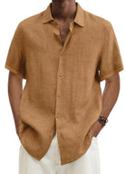 Matthew | Breathable Linen Short-Sleeve Shirt - Valereo