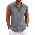 Matthew | Breathable Linen Sleeveless Shirt - Valereo
