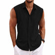 Matthew | Breathable Linen Sleeveless Shirt - Valereo