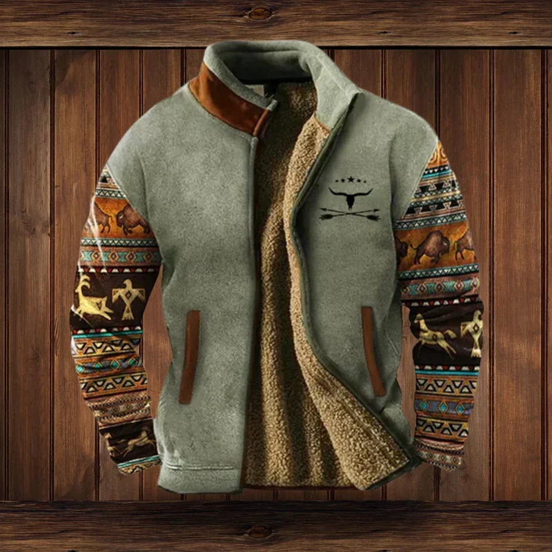 Matthew | Casual Western Sherpa Jacket - Valereo