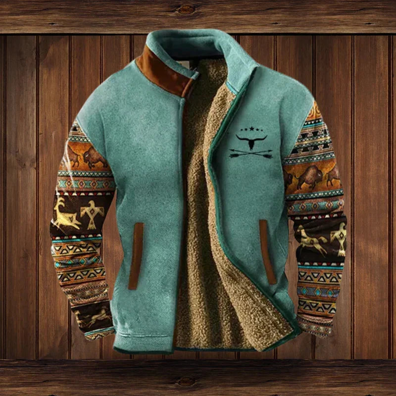 Matthew | Casual Western Sherpa Jacket - Valereo
