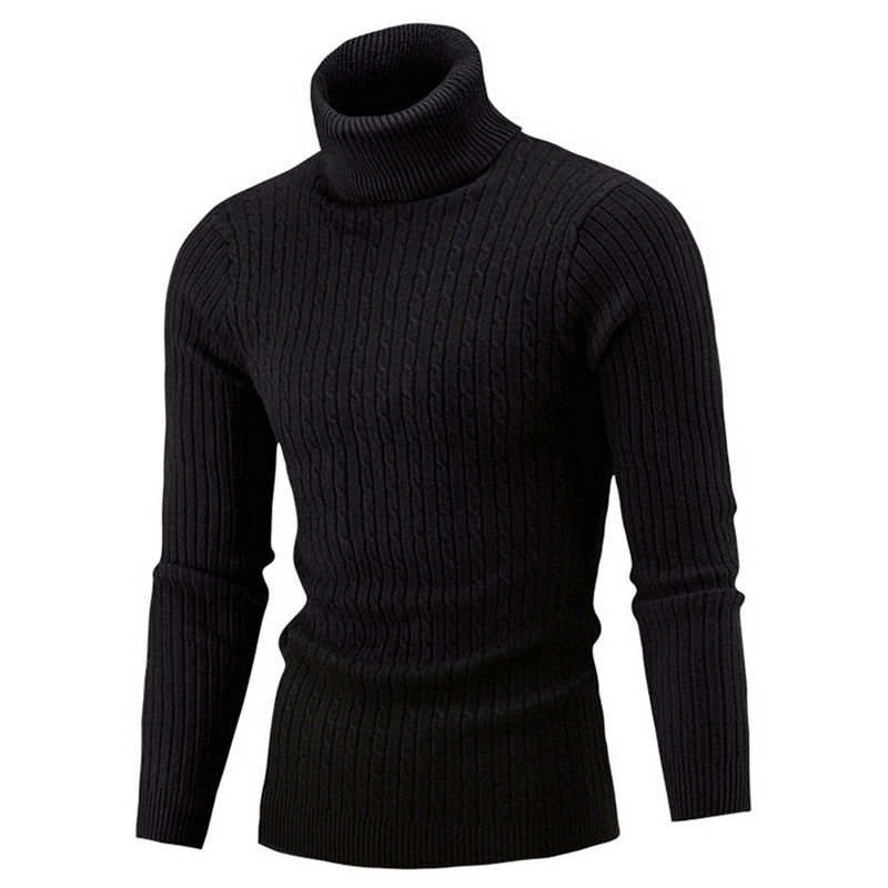 Matthew | Classic Cable Knit Turtleneck Sweater - Valereo