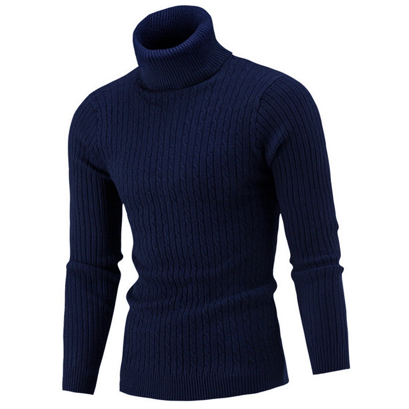 Matthew | Classic Cable Knit Turtleneck Sweater - Valereo