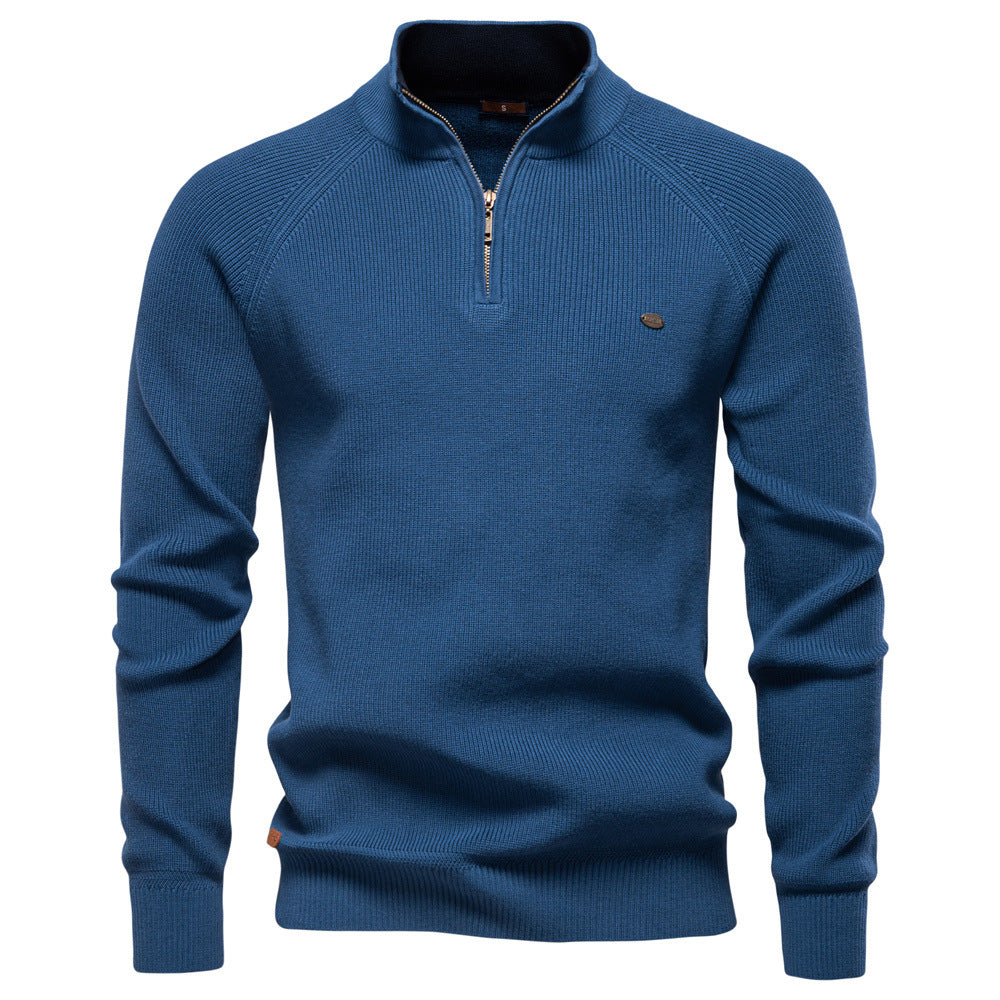 Matthew | Classic Quarter-Zip Ribbed Sweater - Valereo