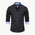 Matthew | Refined Contrast Button-Up Shirt - Valereo
