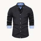 Matthew | Refined Contrast Button-Up Shirt - Valereo