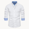 Matthew | Refined Contrast Button-Up Shirt - Valereo