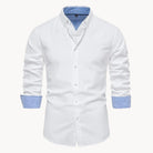 Matthew | Refined Contrast Button-Up Shirt - Valereo
