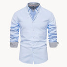 Matthew | Refined Contrast Button-Up Shirt - Valereo