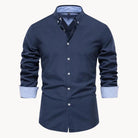 Matthew | Refined Contrast Button-Up Shirt - Valereo