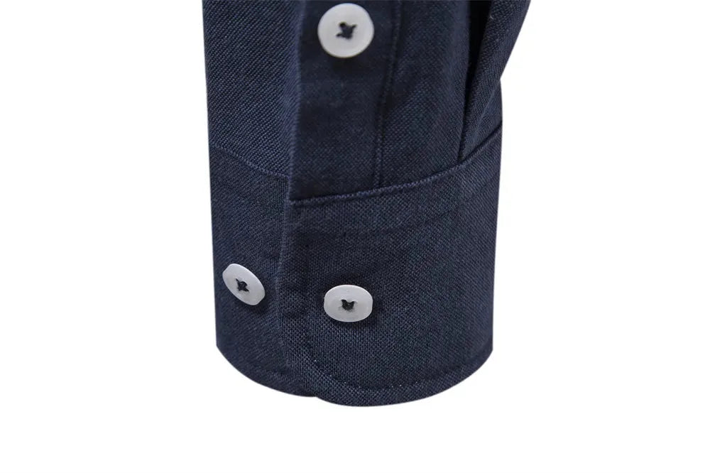 Matthew | Refined Contrast Button-Up Shirt - Valereo