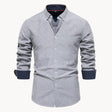 Matthew | Refined Contrast Button-Up Shirt - Valereo