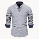 Matthew | Refined Contrast Button-Up Shirt - Valereo
