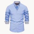 Matthew | Refined Contrast Button-Up Shirt - Valereo