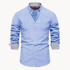 Matthew | Refined Contrast Button-Up Shirt - Valereo