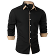 Matthew | Stylish Contrast-Collar Button-Down Shirt - Valereo