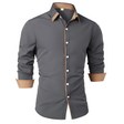Matthew | Stylish Contrast-Collar Button-Down Shirt - Valereo