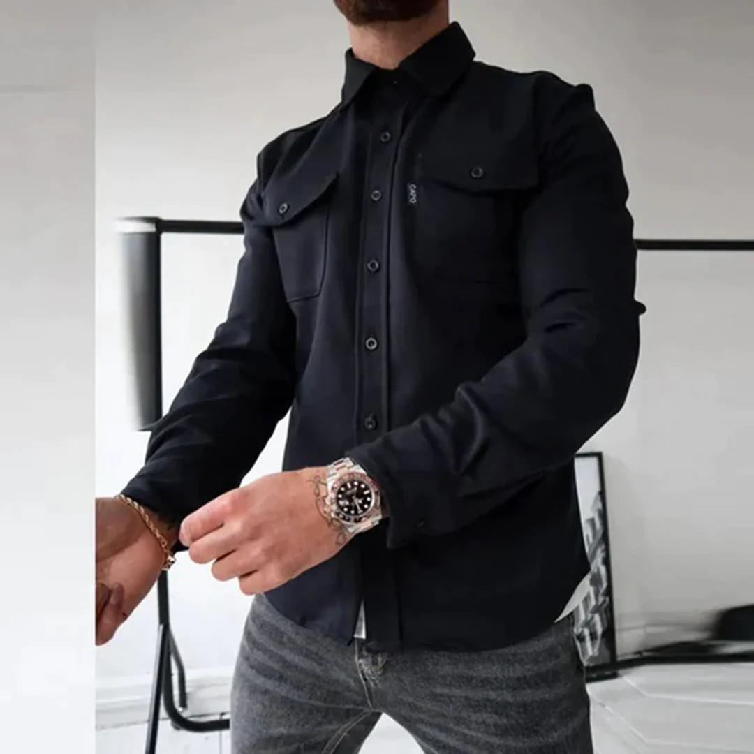 Michael | Casual Chest Pocket Shirt Jacket - Valereo