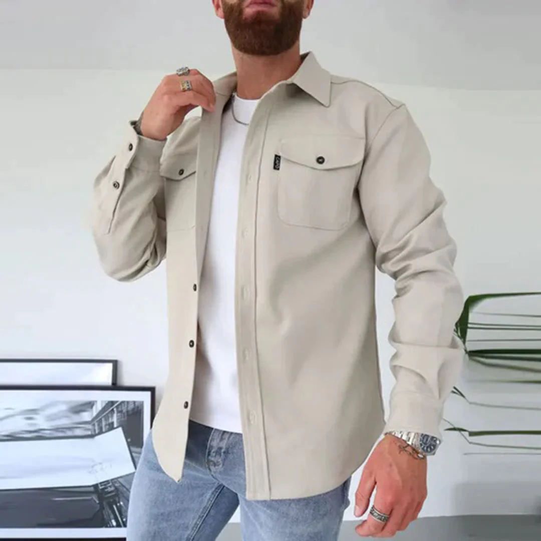Michael | Casual Chest Pocket Shirt Jacket - Valereo