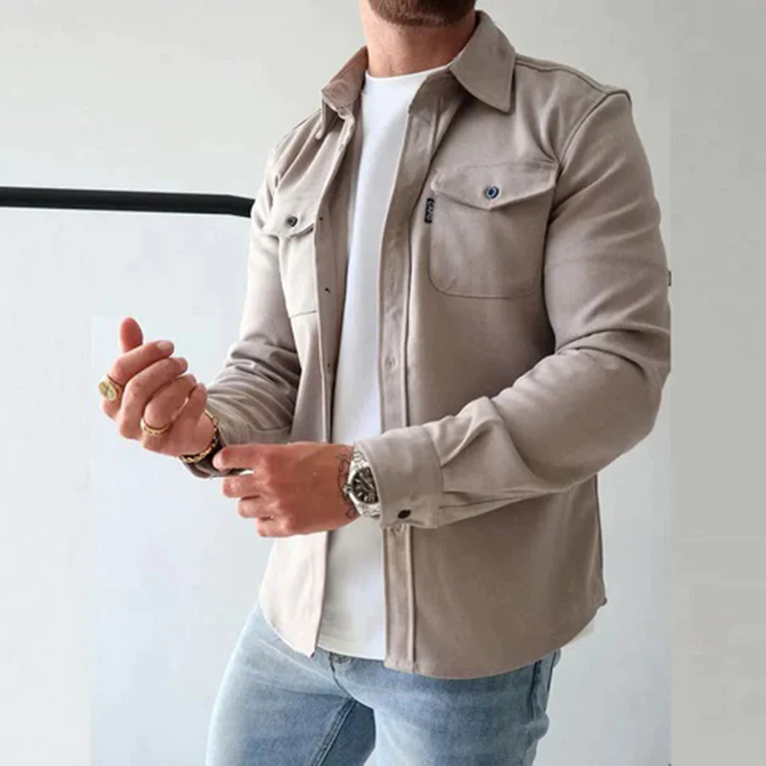 Michael | Casual Chest Pocket Shirt Jacket - Valereo