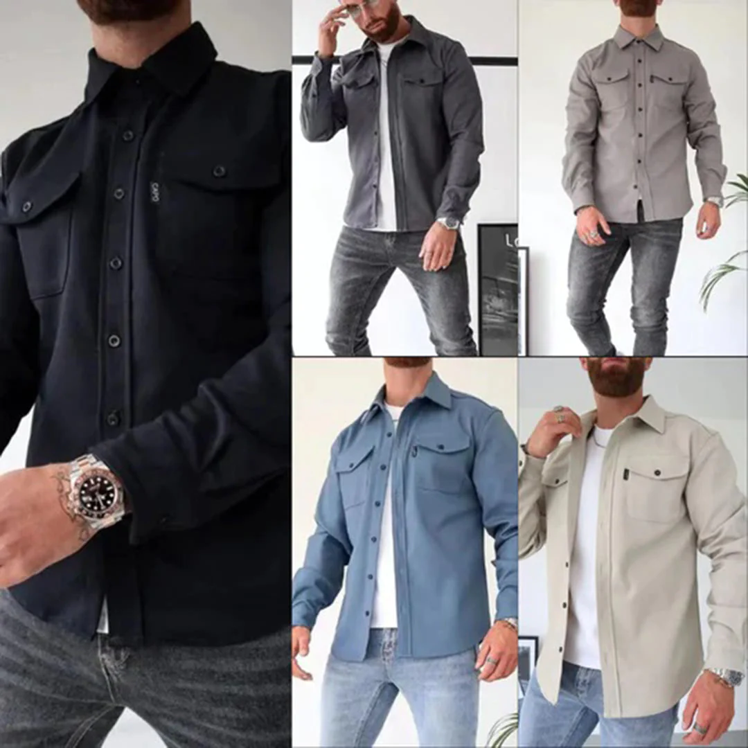 Michael | Casual Chest Pocket Shirt Jacket - Valereo