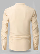 Michael | Refined Band Collar Textured Shirt - Valereo