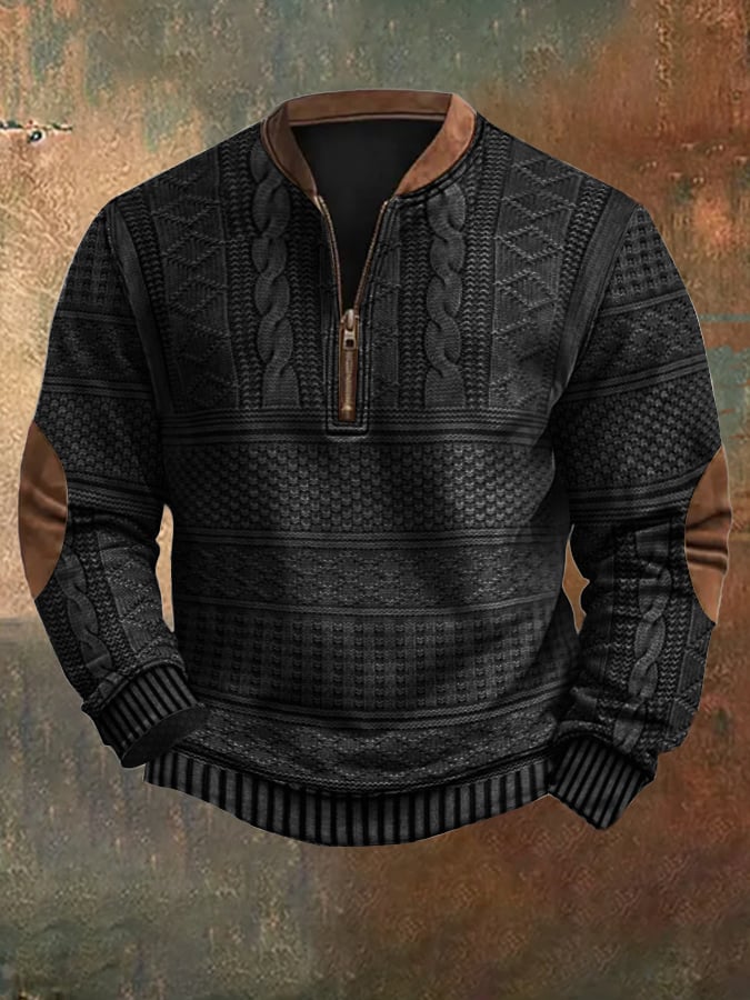 Michael | Refined Cable Knit Quarter-Zip Sweater - Valereo