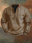 Michael | Refined Cable Knit Quarter-Zip Sweater - Valereo