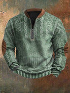 Michael | Refined Cable Knit Quarter-Zip Sweater - Valereo