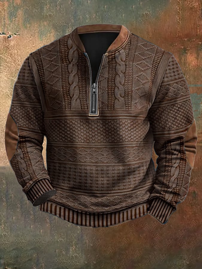 Michael | Refined Cable Knit Quarter-Zip Sweater - Valereo