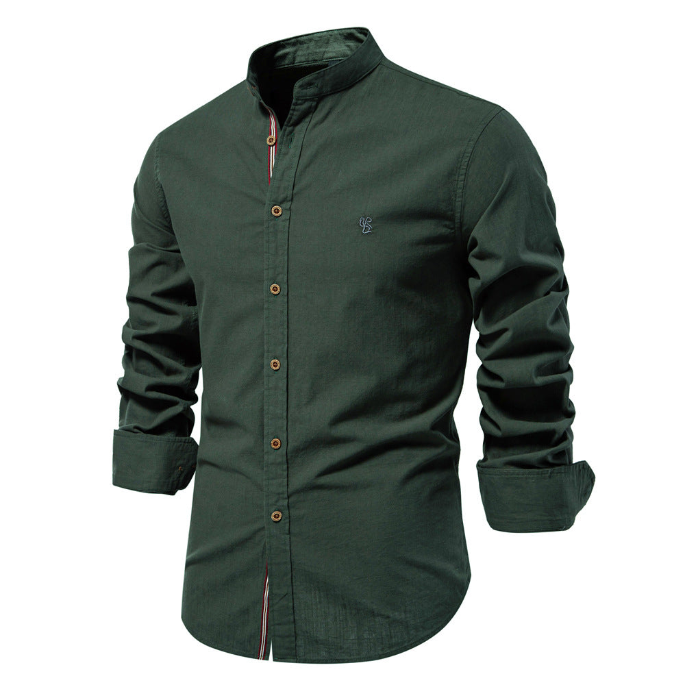 Michael | Refined Mandarin Collar Shirt - Valereo