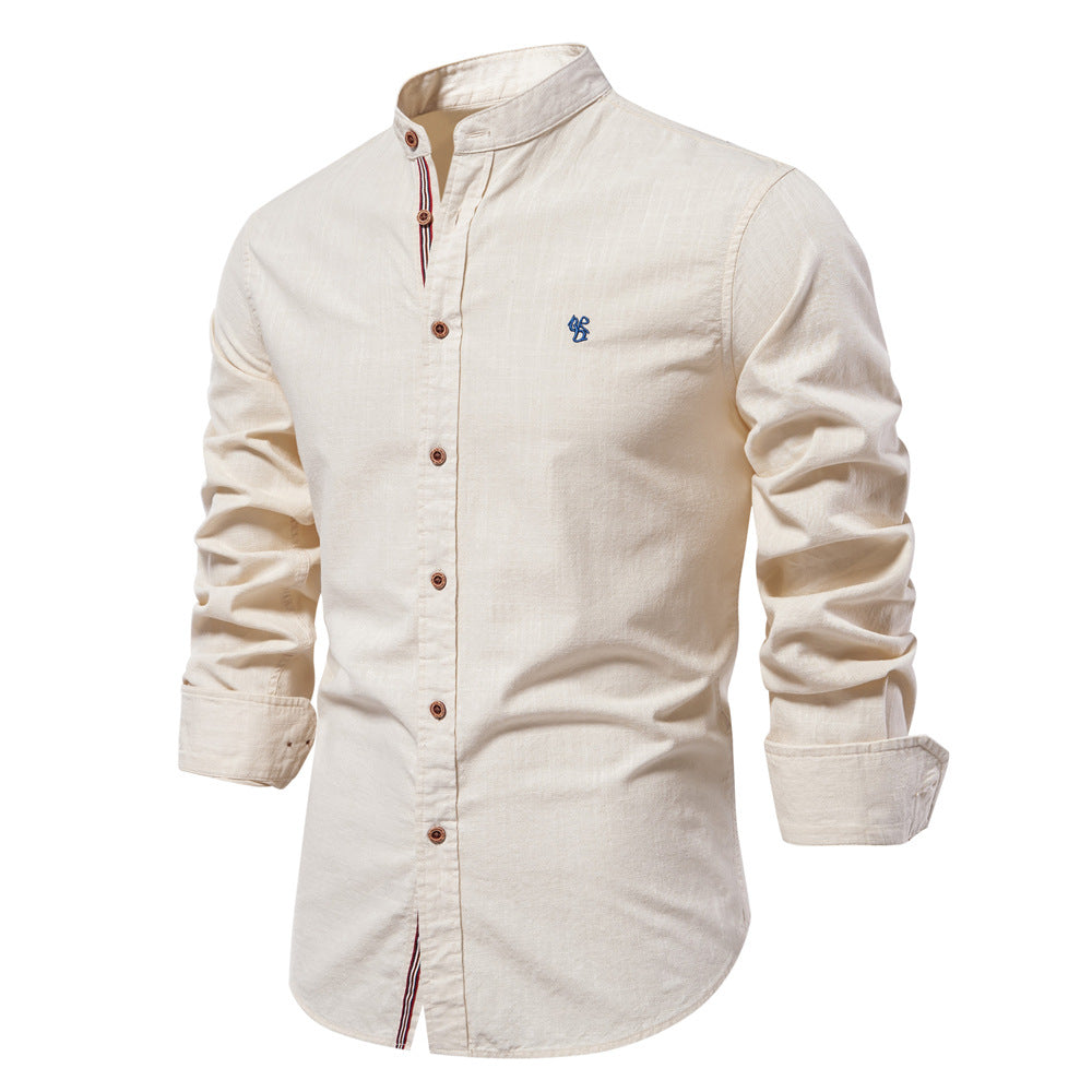 Michael | Refined Mandarin Collar Shirt - Valereo