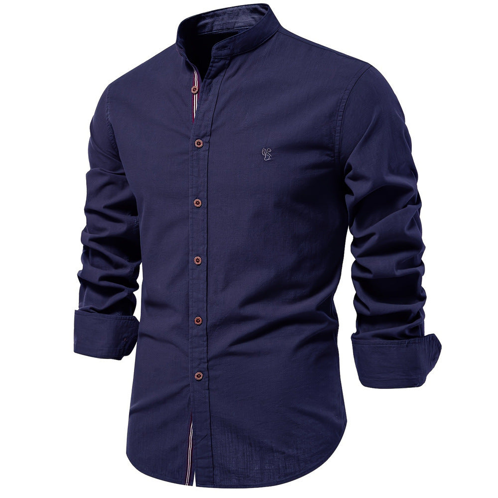 Michael | Refined Mandarin Collar Shirt - Valereo