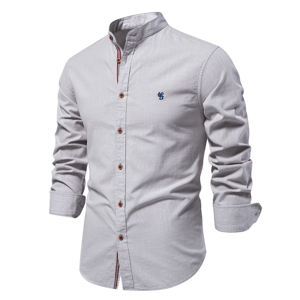 Michael | Refined Mandarin Collar Shirt - Valereo