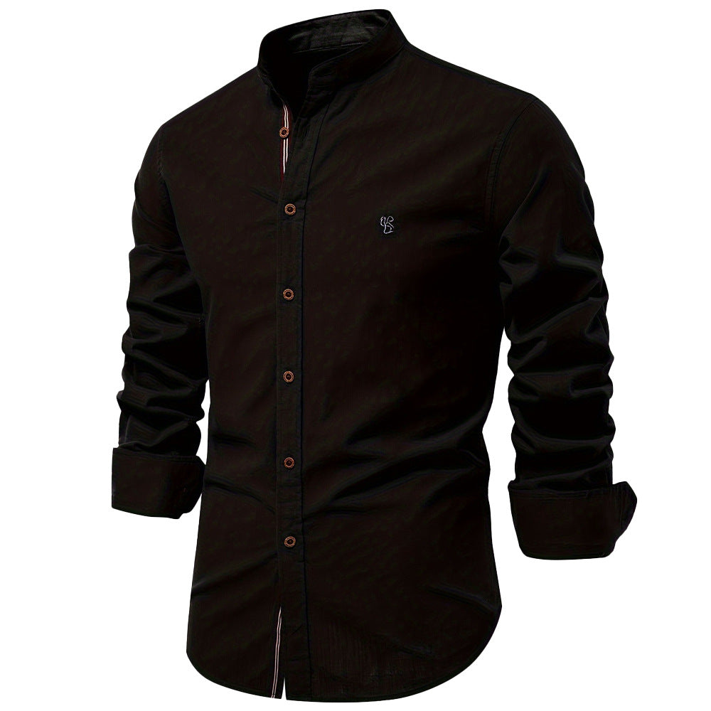 Michael | Refined Mandarin Collar Shirt - Valereo
