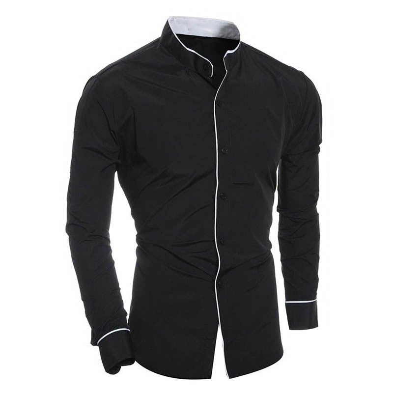 Michael | Stylish Slim-Fit Stand-Collar Shirt - Valereo