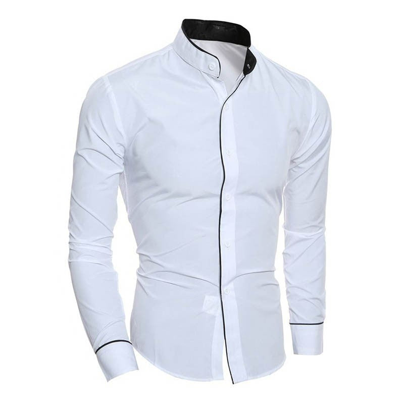 Michael | Stylish Slim-Fit Stand-Collar Shirt - Valereo