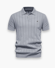 Michael | Timeless Ribbed Knit Polo Shirt - Valereo
