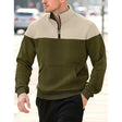 Nathaniel | Relaxed Geometric Quarter-Zip Sweatshirt