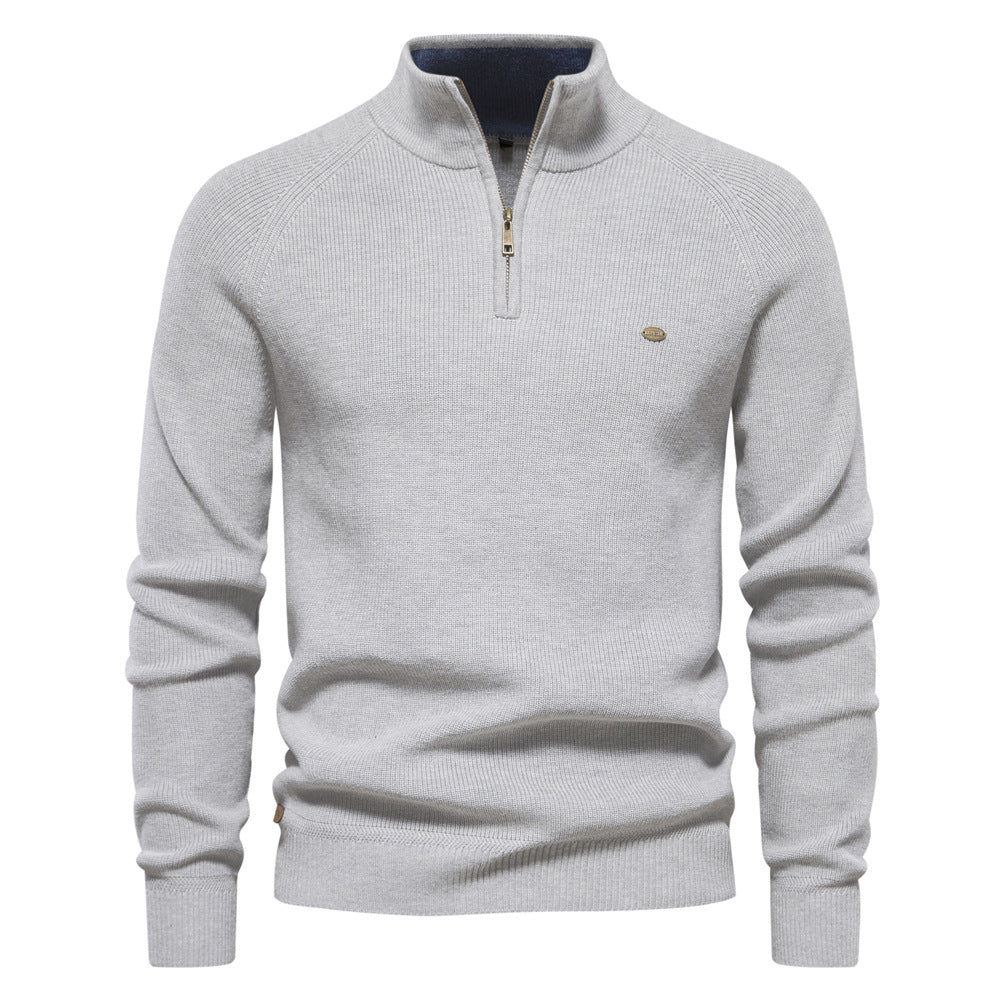 Nathan | Classic Quarter-Zip Knit Sweater - Valereo