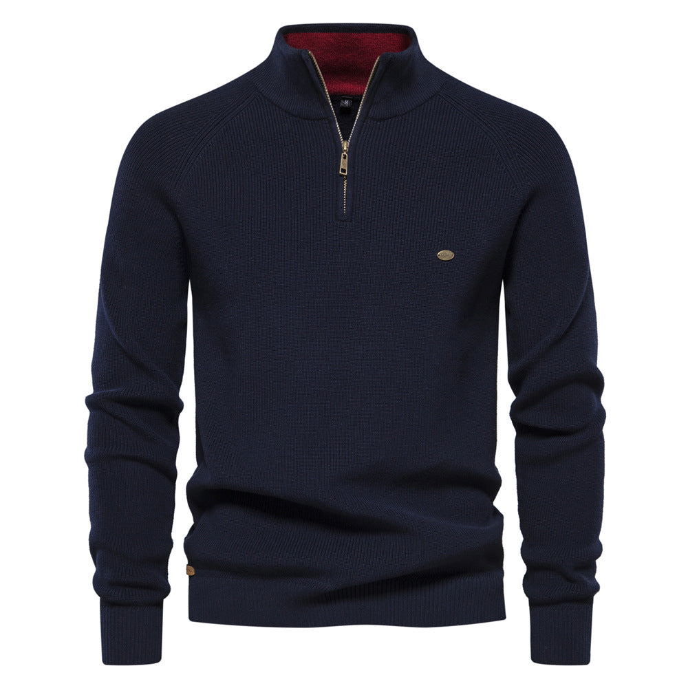 Nathan | Classic Quarter-Zip Knit Sweater - Valereo