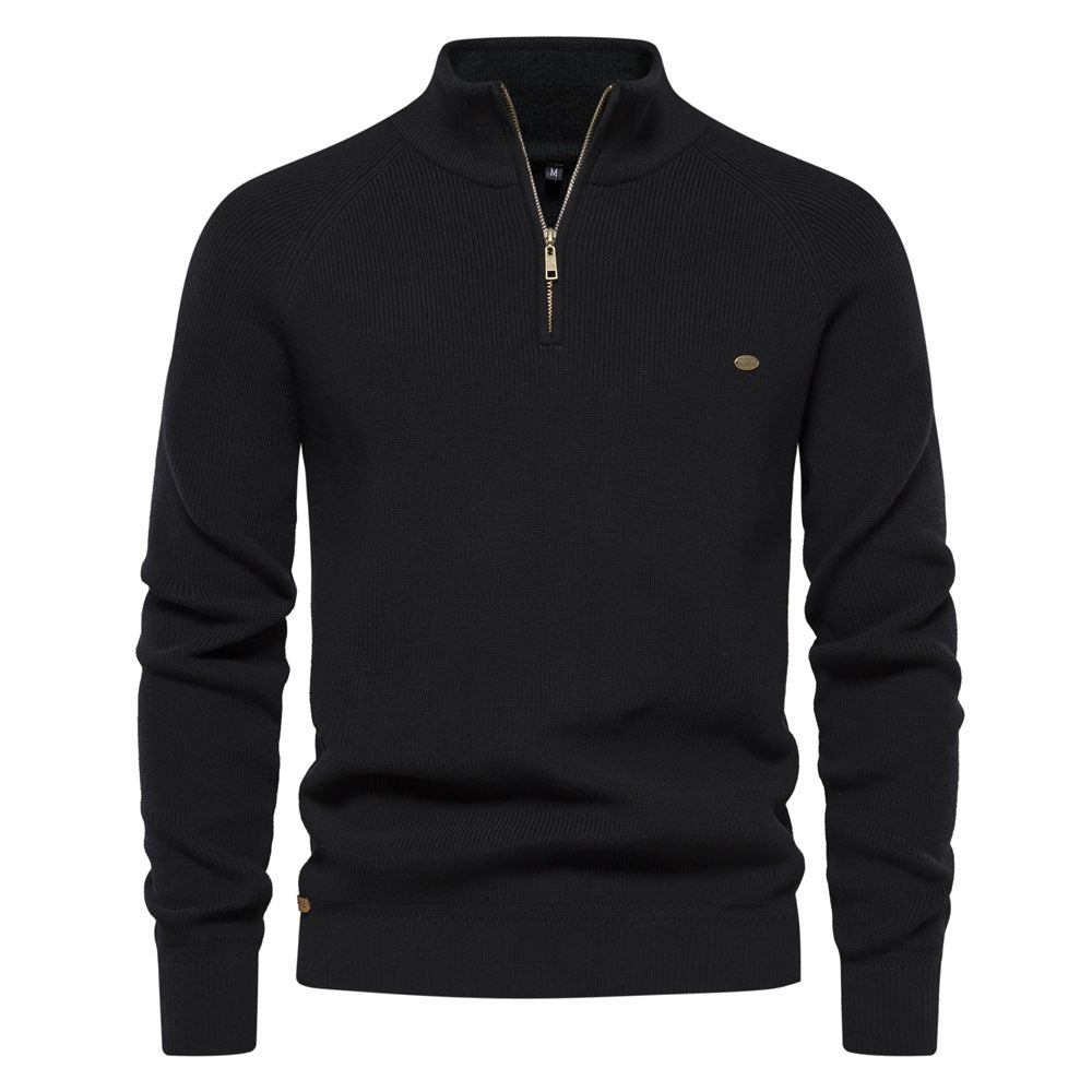 Nathan | Classic Quarter-Zip Knit Sweater - Valereo