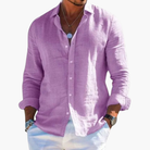 Nathan | Modern Linen Button-Up Shirt - Valereo